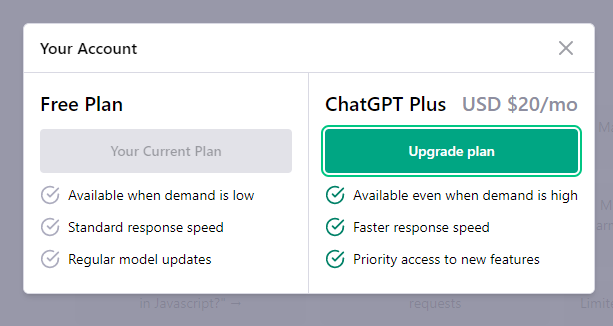 Subscribe to ChatGPT Plus