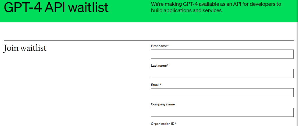 Join the API Waitlist