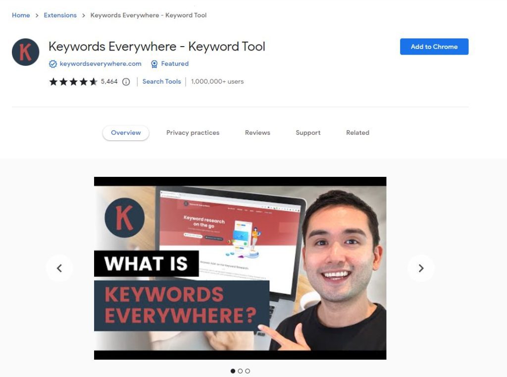 Keywords Everywhere, Top Must-Have Chrome Extensions for Facebook Advertisers