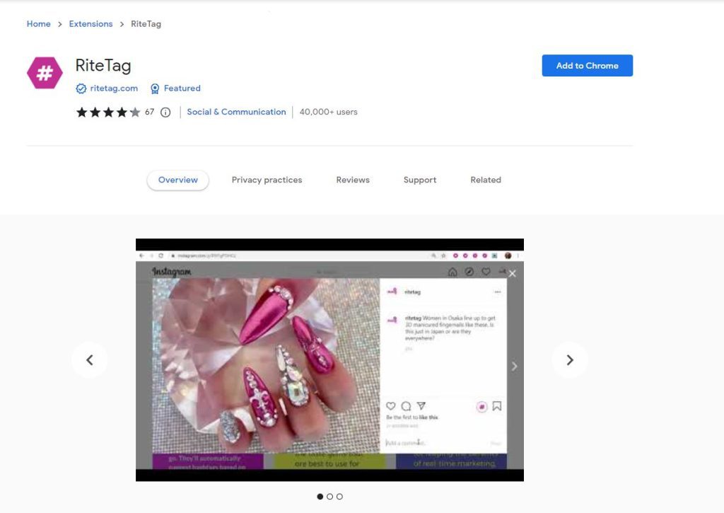 RiteTag, Top Must-Have Chrome Extensions for Facebook Advertisers