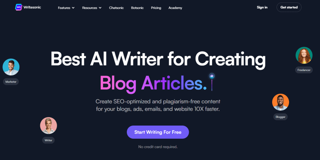 Writesonic, Best AI Content Writing Tools