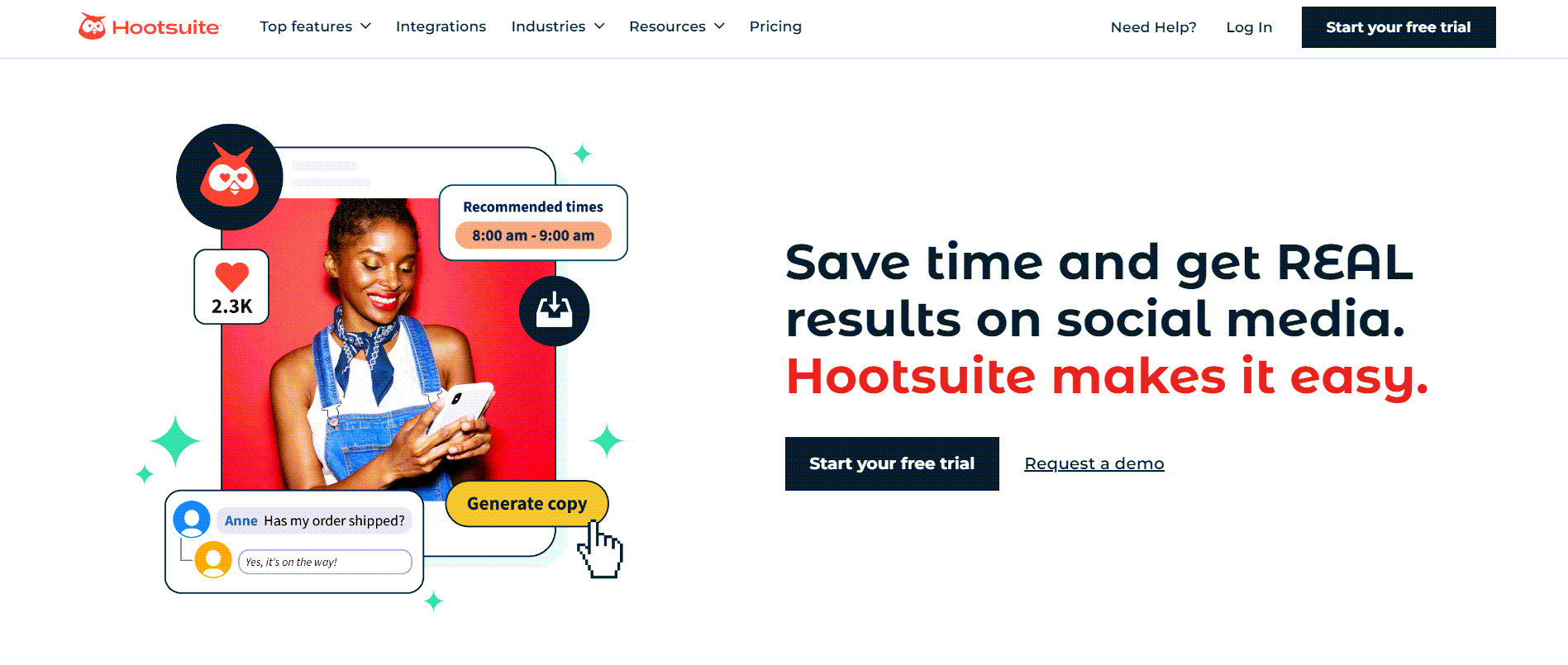 Hootsuite Best AI tweet generator tools